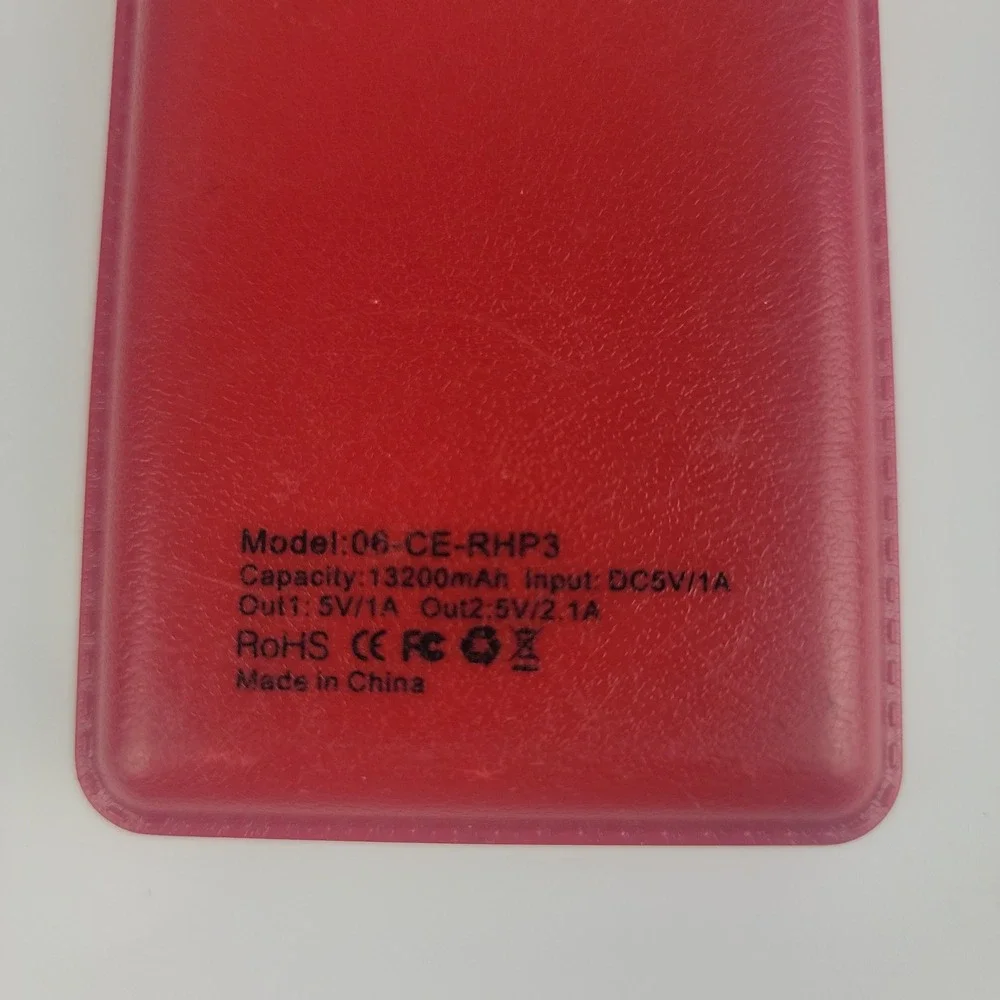 Celltronix 13200mAh Portable Power Bank Red Dual USB External Battery 06-CE-RHP3